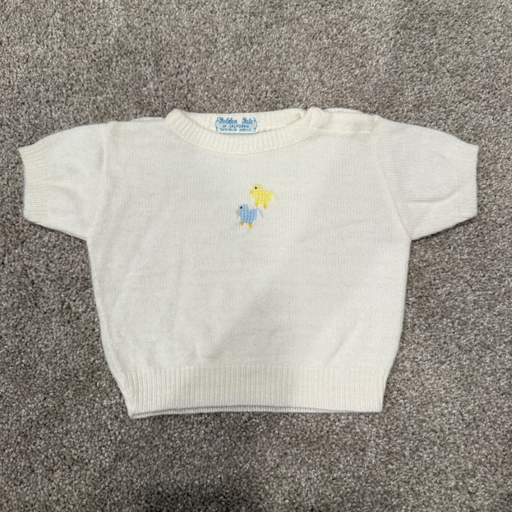 Vintage Golden Gate California Infants Sweater 9-12 Months See Photos Ducks